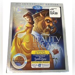 Beauty and The Beast 25th Anniversary Edition Disney Blue-ray & DVD